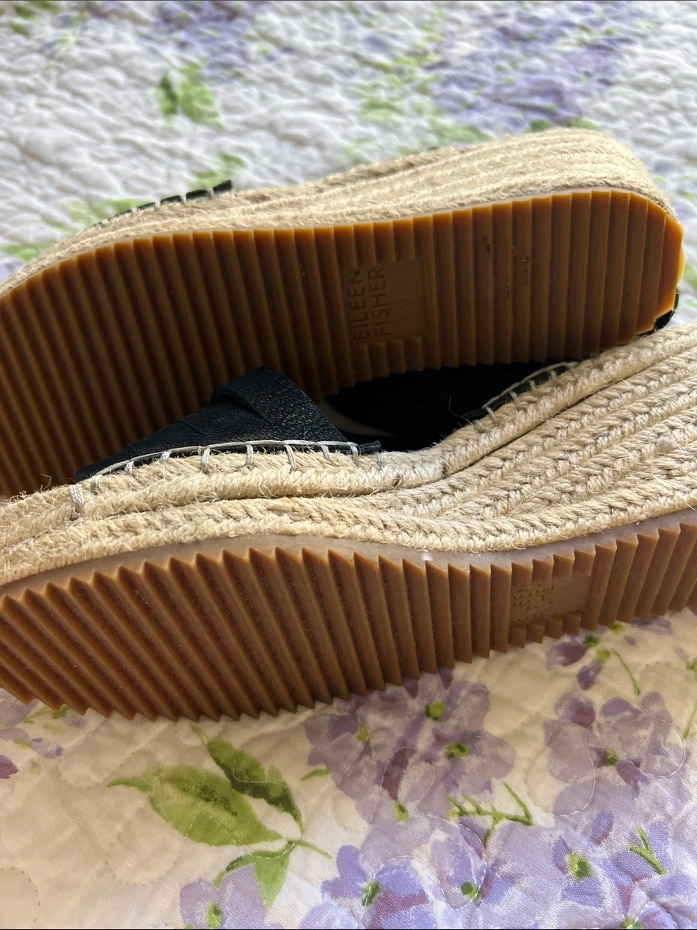 Black Strappy Espadrille Sandals